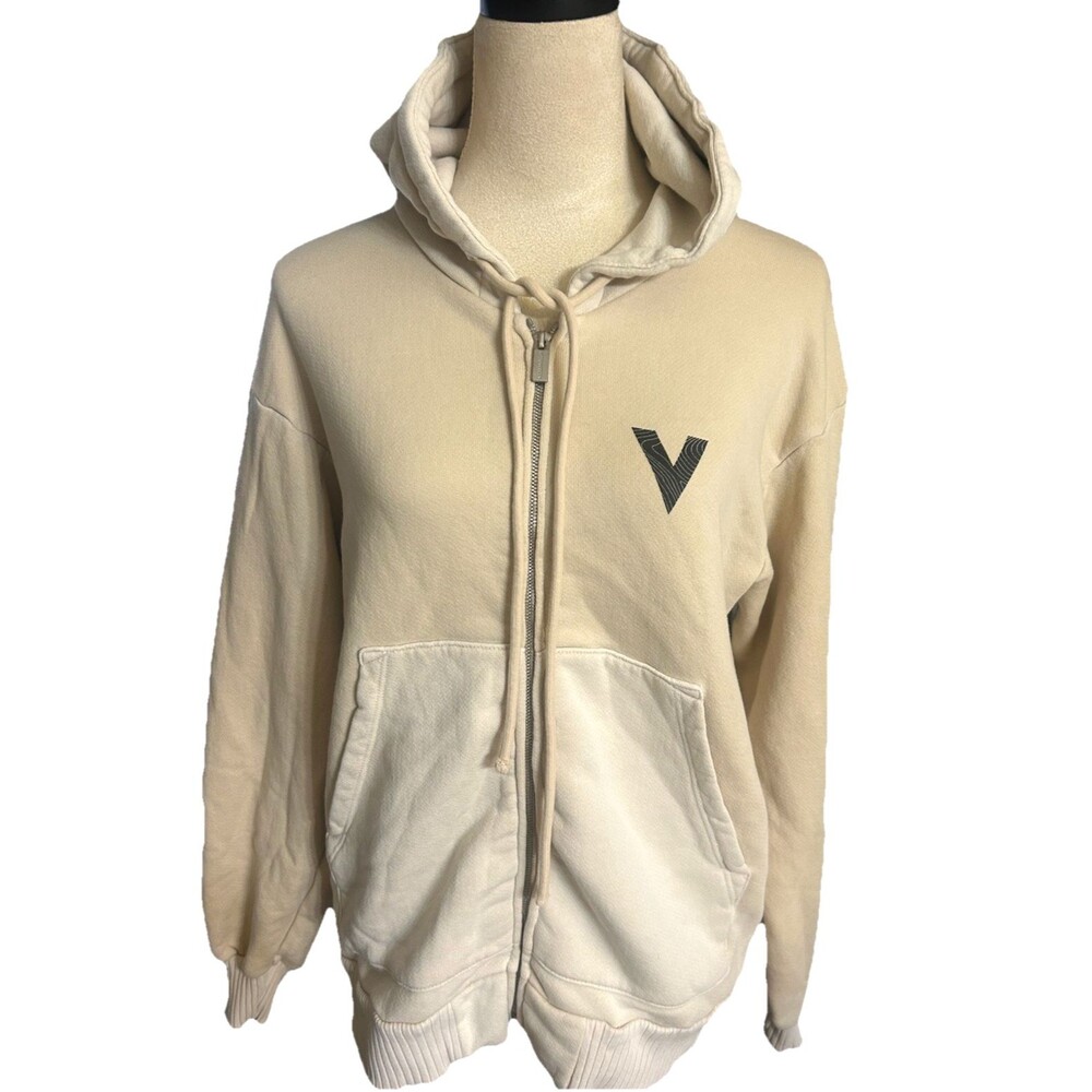 Cotton Citizen Womens Size XS Hoodie Sweatshirt Full Zip Beige Cotton USA